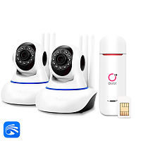 Комплект видеонаблюдения 4G Ps-Link KIT-G90C2-4G   2Мп   2 камеры