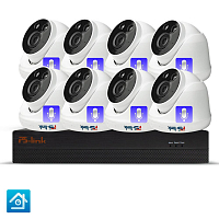 Комплект видеонаблюдения IP Ps-Link KIT-A508IPM-POE   5Мп   8 камер   запись звука