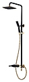 LEMARK Swan LM5462BG с верхней душевой лейкой "Тропический дождь", черный/золото