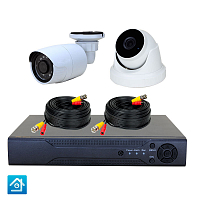 Комплект видеонаблюдения AHD 8Мп Ps-Link KIT-B802HD   2 камеры
