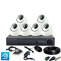 Комплект видеонаблюдения AHD 5Мп Ps-Link KIT-A506HD   6 камер