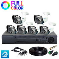 Комплект видеонаблюдения AHD 8Мп Ps-Link KIT-C806HDC   6 камер   FullColor