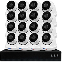 Комплект видеонаблюдения IP Ps-Link KIT-A816IP-POE   8Мп   16 камер   питание POE