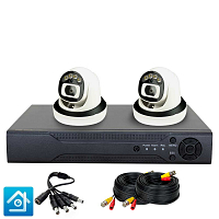 Комплект видеонаблюдения AHD 5Мп Ps-Link KIT-A502HDC   2 камеры   FullColor