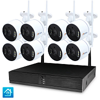 Комплект видеонаблюдения WIFI Ps-Link KIT-N308W30-W   3Мп   8 камер