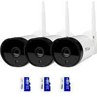Комплект видеонаблюдения WIFI Ps-Link KIT-XMJ303-WIFI   3Мп   3 камеры