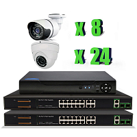 Комплект видеонаблюдения IP Ps-Link KIT-B2248IP-POE   2Мп   32 камеры   питание POE