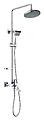 TIMO Beverly SX-1060/00 (3011) светодиодная подсветка, квадр. ручная лейка, верх. душ. лейкой "Тропический дождь", хром