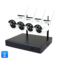 Комплект видеонаблюдения WIFI Ps-Link KIT-C204W   2Мп   4 камеры