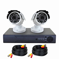 Комплект видеонаблюдения AHD 2Мп Ps-Link KIT-C202HD   2 камеры