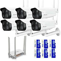 Комплект видеонаблюдения WIFI Ps-Link KIT-XME306R-WIFI   3Мп   6 камер