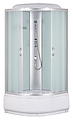 Taliente TA-9090M 90х90х215 см, рифлёное стекло, раздвижная, хром, белый
