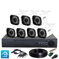 Комплект видеонаблюдения AHD 2Мп Ps-Link KIT-C207HD   7 камер