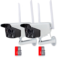 Комплект видеонаблюдения WIFI Ps-Link KIT-XMS302-WIFI   3Мп   2 камеры