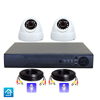 Комплект видеонаблюдения AHD 5Мп Ps-Link KIT-A502HDM 2 камеры запись звука Комплект видеонаблюдения AHD 5Мп Ps-Link KIT-A502HDM 2 камеры запись звука