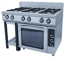 Плита газовая Гриль-мастер Ф6ПДГ/800(э) с электрической духовкой
