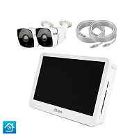 Комплект видеонаблюдения IP Ps-Link KIT-C502IP-POE-LCD 5Мп 2 камеры монитор Комплект видеонаблюдения IP Ps-Link KIT-C502IP-POE-LCD 5Мп 2 камеры монитор