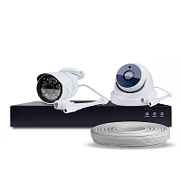 Комплект видеонаблюдения IP Ps-Link KIT-B202IP-POE 2Мп 2 камеры питание POE Комплект видеонаблюдения IP Ps-Link KIT-B202IP-POE 2Мп 2 камеры питание POE