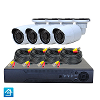 Комплект видеонаблюдения AHD 8Мп Ps-Link KIT-C804HD 4 камеры Комплект видеонаблюдения AHD 8Мп Ps-Link KIT-C804HD 4 камеры