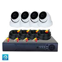 Комплект видеонаблюдения AHD 8Мп Ps-Link KIT-A804HD 4 камеры Комплект видеонаблюдения AHD 8Мп Ps-Link KIT-A804HD 4 камеры