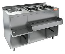 НБМКС-12/6БПК модуль барный коктейльная станция с бортом, теплоизолир. ванна, мойка, полка, карман