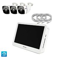 Комплект видеонаблюдения IP Ps-Link KIT-C503IP-POE-LCD 5Мп 3 камеры монитор Комплект видеонаблюдения IP Ps-Link KIT-C503IP-POE-LCD 5Мп 3 камеры монитор