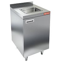НБМСЗМ-4/6Б модуль барный- стол закрыт. с бортом, с мойкой (325х265х150), 400х600х850мм, HICOLD RUS