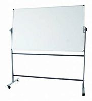 Доска магнитно-маркерная Deli лак белый 90x120см алюминиевая рама сталь на роликах двухсторонняя E7882