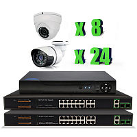 Комплект видеонаблюдения IP Ps-Link KIT-B2824IP-POE 2Мп 32 камеры питание POE Комплект видеонаблюдения IP Ps-Link KIT-B2824IP-POE 2Мп 32 камеры питание POE