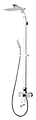 LEMARK Melange LM4962CW с верхней душевой лейкой "Тропический дождь", поворотный излив, хром/белый LEMARK Melange LM4962CW с верхней душевой лейкой "Тропический дождь", поворотный излив, хром/белый