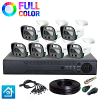 Комплект видеонаблюдения AHD 8Мп Ps-Link KIT-C807HDC 7 камер FullColor Комплект видеонаблюдения AHD 8Мп Ps-Link KIT-C807HDC 7 камер FullColor