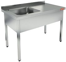 НСО1М-10/6БЛ стол-моечная ванна, 1 секц. (500х400х250) слева, HICOLD RUS