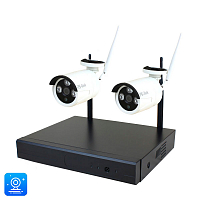 Комплект видеонаблюдения WIFI Ps-Link KIT-C202W 2Мп 2 камеры Комплект видеонаблюдения WIFI Ps-Link KIT-C202W 2Мп 2 камеры