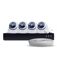 Комплект видеонаблюдения IP Ps-Link KIT-A504IP-POE 5Мп 4 камеры питание POE Комплект видеонаблюдения IP Ps-Link KIT-A504IP-POE 5Мп 4 камеры питание POE