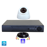 Комплект видеонаблюдения AHD 2Мп Ps-Link KIT-A201HDM 1 камера запись звука Комплект видеонаблюдения AHD 2Мп Ps-Link KIT-A201HDM 1 камера запись звука