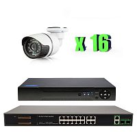 Комплект видеонаблюдения IP Ps-Link KIT-C216IP-POE 2Мп 16 камер питание POE Комплект видеонаблюдения IP Ps-Link KIT-C216IP-POE 2Мп 16 камер питание POE
